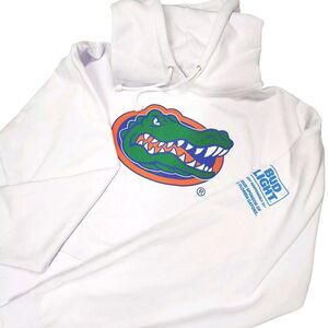 Oversized White‎ University Of  Florida Gators Hoodie Size Xl #I68WB